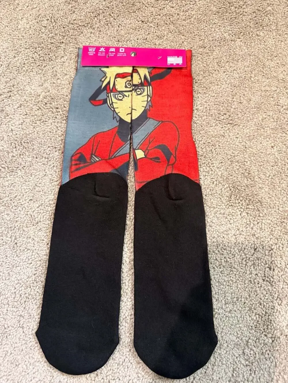 King Sox Naruto Uzumaki Graphic Crew Socks